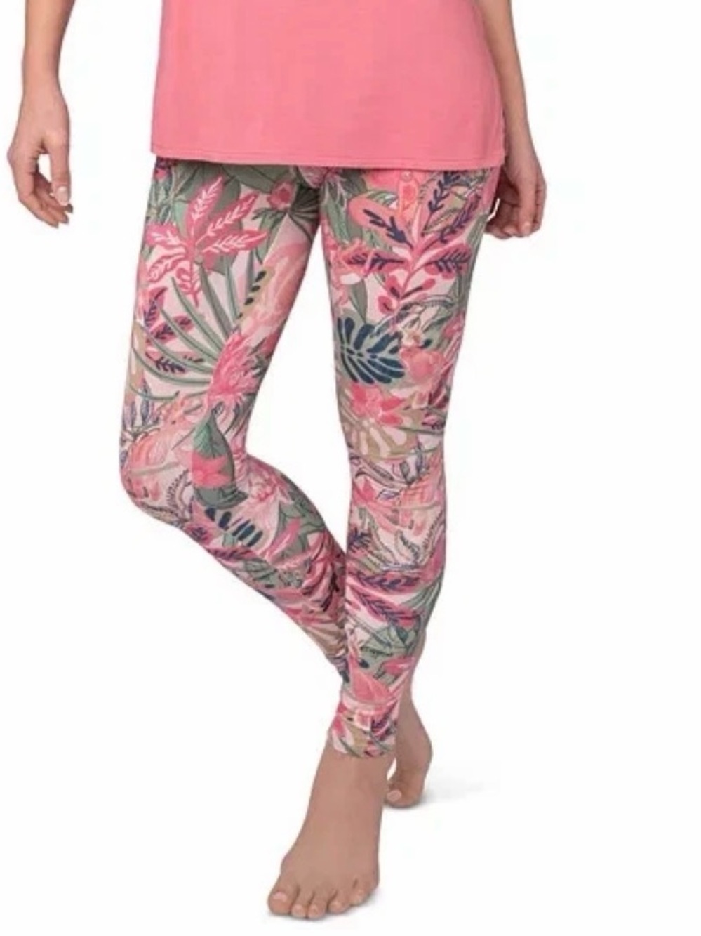 Vera Bradley Tropical Monkeys & Cockatoos Lydia Stretch Cotton Leggings Sz S NEW